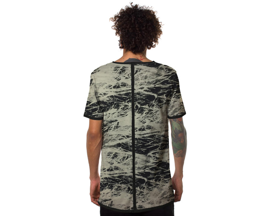 psychedelic black and grey t-shirt